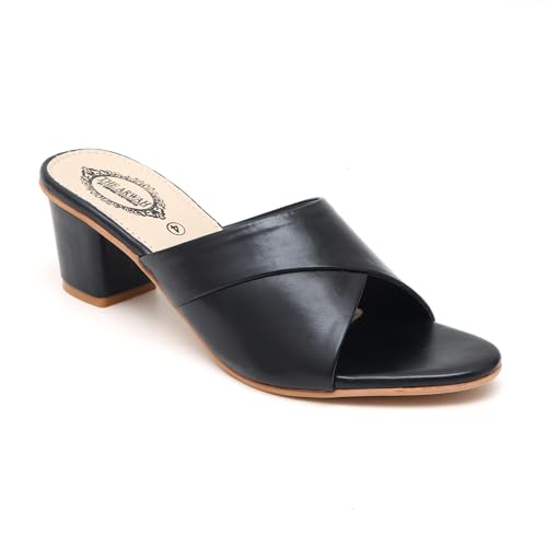 THE ARWAH Womens Fashion Faux Leather Formal Block Heel Fashion Sandals_Black_07 (B0D4F98MWV) Amazon Price History, Amazon Price Tracker