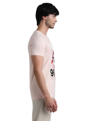 Image of Jack & Jones Men's Cotton Regular Fit Typography Printed T-Shirt