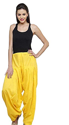 Image of Women's Loose fit Cotton semi Patiyala Salwar White