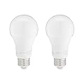 Amazon Basics A19 LED Light Bulb, 100 Watt Equivalent, Energy Efficient 15W, E26 Standard Base, Daylight White 5000K, Non-Dimmable, 10,000 Hour Lifetime , 2-Pack
