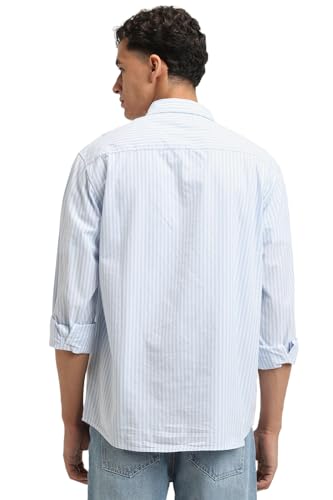 Image of FOREVER 21 Men Striped Regular Fit Striped Shirt