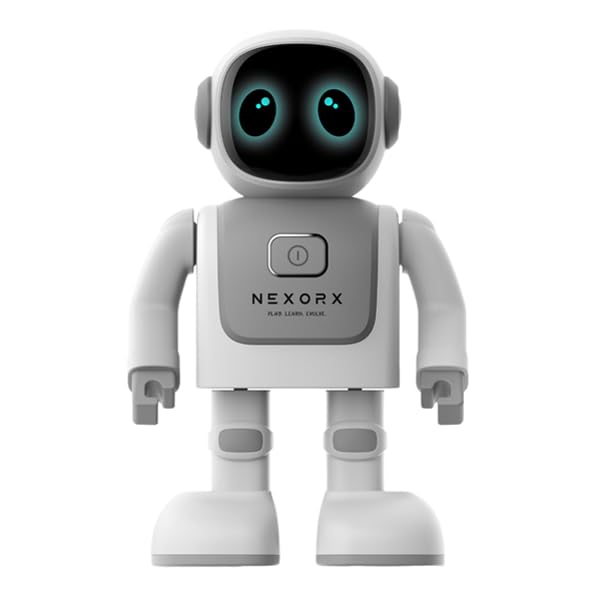 NEXORX Kids Robot App-controlled dancing robot with Bluetooth speaker LED eyes 1800mAh rechargeable battery up to 4 hours playtime and smart interactive educational fun for kids