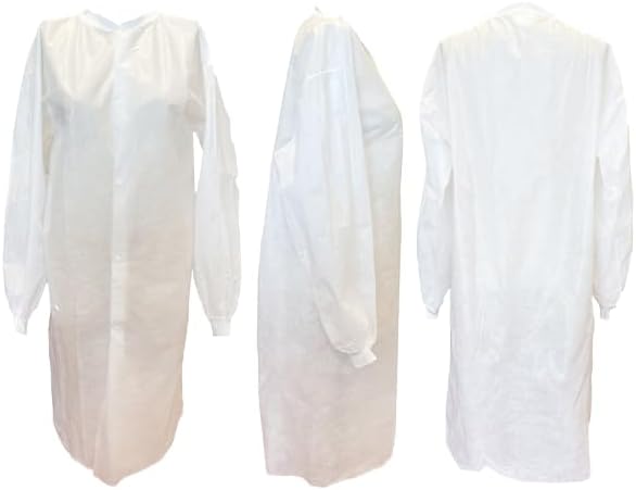 Lab Coat SMS White No Pocket, XXXLarge, 30 pcs/case