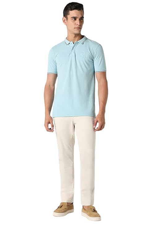 Image of TR Nagesh Men's Cotton T-Shirt | Collar with Half Sleeve T-Shirt | Plain Regular-Fit Polo Neck T-Shirt | Casual Wear Solid T-Shirt | Breathable for Men's T-Shirt
