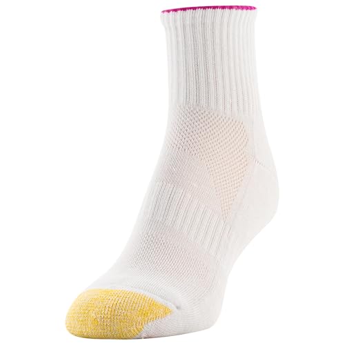 Image of GOLDTOE womens Half Cushion Sport Quarter Socks With Mesh, 6-pairsSocks