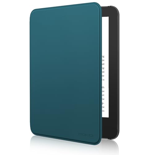 MoKo Étui Compatible avec 6 Kindle 11e Génération Version 2024/2022 & Version Internationale, Coque Légère avec Réveil/Sommeil Automatique pour Liseuse Kindle 2024 11e Gén., Cyan