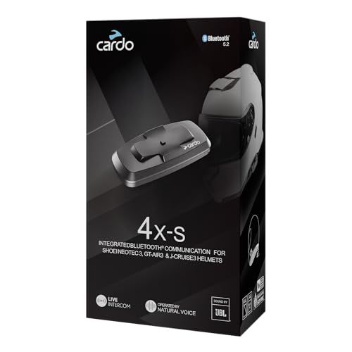 Funzionalità di Freecom 4X Cardo Soluzione integrata compatibile con i caschi Shoei di terza generazione (GT-Air 3, NEOTEC 3 e J-Cruise 3). Include le funzioni di Freecom 4X