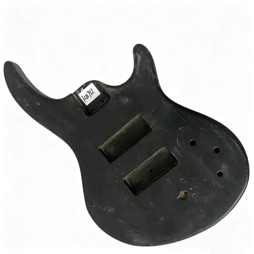 DIYギターアクセサリー ソリッドウッドエレキベースギターボディ HHピックアップ DIY交換パーツ 4弦