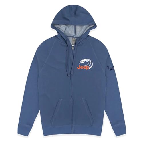 Jeep "Beachin Good Time Logo Full-Zip Hoodie Hooded Sweatshirt - Slate Blue3