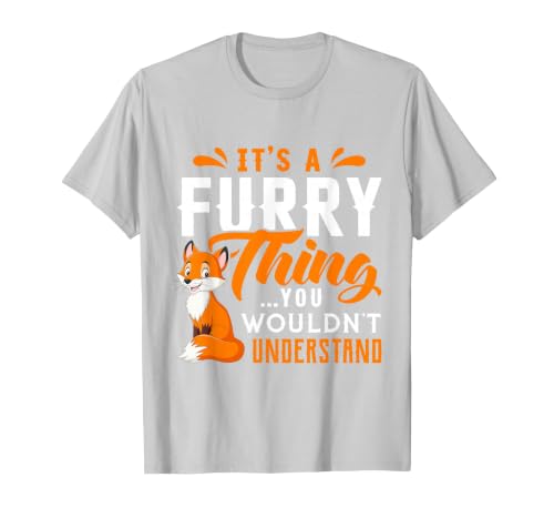 Its a Furry Thing You Wouldnt Understand Shirt Cute Furry T-Shirt, Men, Silver Grey, Large