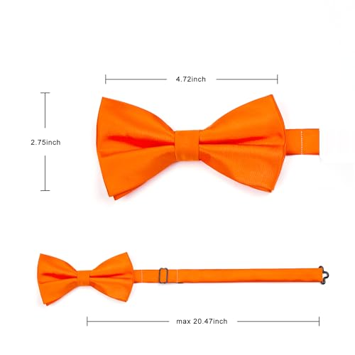 Image of HISDERN Bow Ties for Men Pretied Bowties Classic Formal Business Bow Tie Adjustable Tuxedo Bowtie for Wedding Party