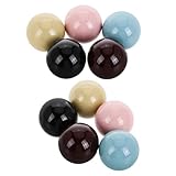 DECOMELODY Tapones Decorativos para Frascos de Perfume Juego de 10 Piezas Tapón Redondo de Bola 15 Dientes Compatible Boquillas de 172 MM Colores Variados Rosa Negro Beige Marrón