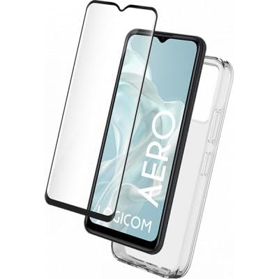 Pack 2 en 1 Coque Logicom Aero Souple Transparente + Protège écran + SmartFrame™ - Certifié...
