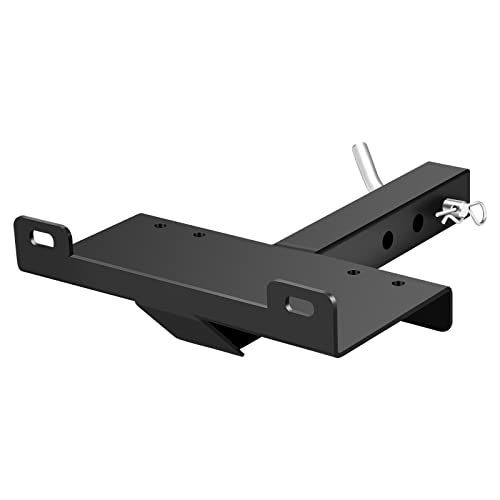 Winch Hitch Cradle Mount Plate, DACK Universal Receiver 10 x 4 1/2 Winch Mounting with 2''Receiver Hitch for Recovery Winches Heavy-Duty 15000Lbs Capacity for ATV UTV Truck by DACK - Used condition - US$36.61