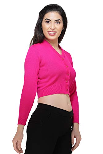 Image of Women Winter Wear V-Neck Full Sleeves Regular Fit Woollen Blouse