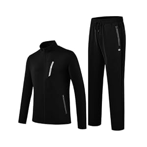 MoFiz Men’s Tracksuits for Men Athletic Sweatsuits Set 2 Piece Track Suits Jogging Casual Warm Up Full Zip Running Sports