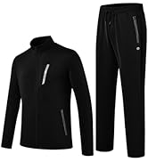 MoFiz Men's Tracksuits Set Long Sleeve Causal Full Zip Running