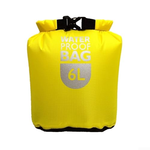 Affidabile borsa impermeabile progettata per uso esterno compagno perfetto per il tuo prossimo viaggio in kayak giallo 6L