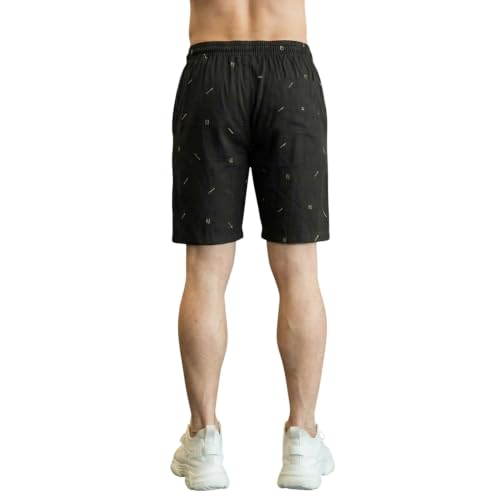 Image of FEEL TRACK Men Cotton Printed Shorts