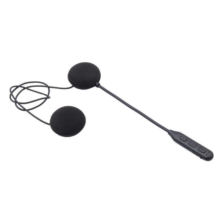 FITZROY Cuffia Bluetooth Moto per 1 Casco - Audio Hi-Fi e Chiamate Chiaro - Cancellazione Rumore ENC - Connessione 2 Telefoni Simultaneamente - Batteria 40h - Compatibile Caschi Jet/Integrali - IPX5