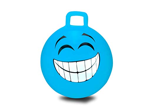 Jamara 460458 - Bouncy Ball Smile Blue 450 mm - Promotes Balance and Motor Skills, Robust, Easy-Care, Up To 50 kg - Image 2