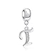 Produktbild Charm-Anhänger Buchstabe A-Z Alphabet Kristallperlen 925 Sterling Silber baumelnd T