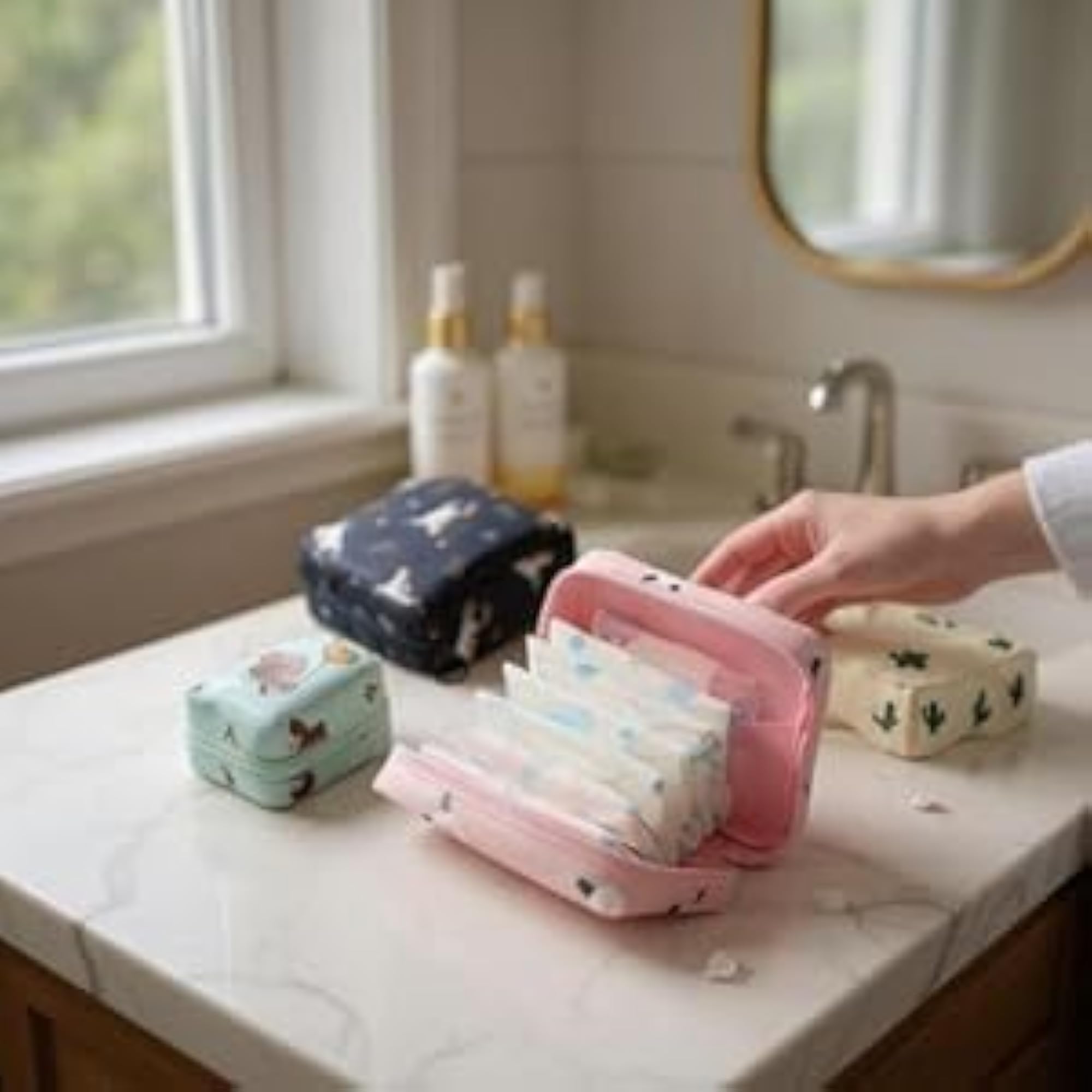 Period Bag, 2 Pcs, Multicolor