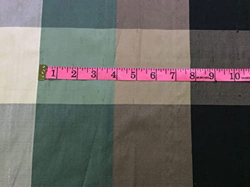 Carreaux en soie Dupioni multicolores tissu ameublement et couture largeur 137,2 cm