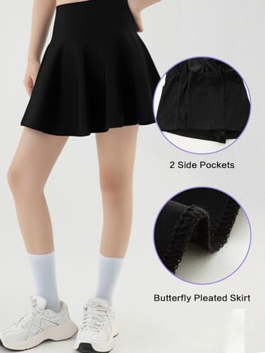 Toddler Girls Skorts Soft Pleated Athletic Skirts for Teen Girl Tennis Golf Skort with Pockets4