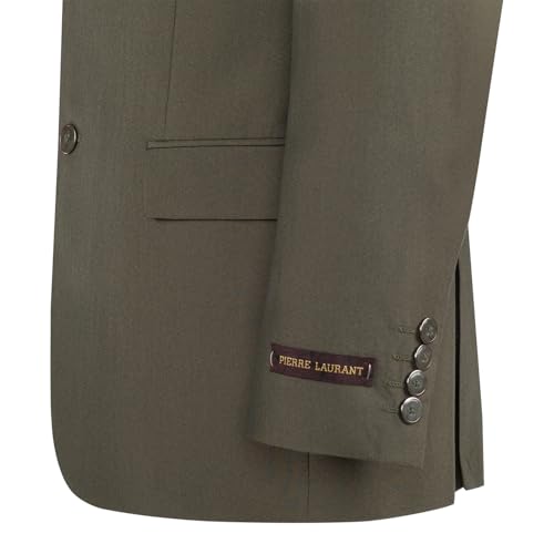 Men's Slim Fit 2-Piece Suit with Two Buttons Blazer Jacket Hidden Expandable Pants,Business Wedding Office Dress Tux Suit4