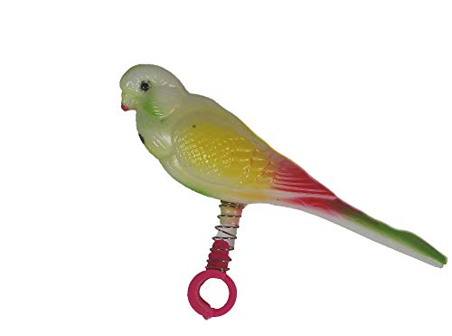 Image of Penn-Plax (BA509) Acrylic Bird Figure, Small size on spring | Easily attaches to cage | Give your bird a new friend