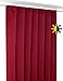 Produktbild BEAUTEX Verdunkelungsgardine mit Kräuselband U-Band, Blackout Vorhang Blickdicht abdunkelnd, Größe und Farbe wählbar (Breite 140 cm. Höhe 245 cm, Bordeaux)