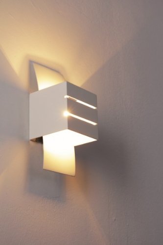Style moderne-Applique murale-verre opale Ampoule Halogène 100 W