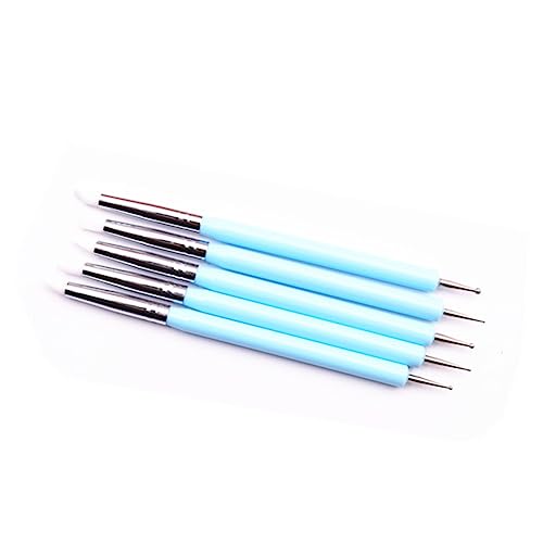 CIYODO 5pcs Engraved Pen Dotting Tools Carving Pens Embossing Stylus Embossed Cake Modeling Tools Sculpting Tools Hanging Chicken Cooking Hooks Styluses Spherical Embossing Pen