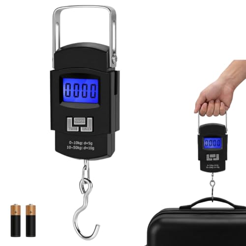 Balança Digital Portátil Bagagem 50Kg Pilhas Inclusas Visor LCD A...