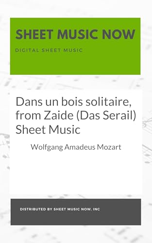 Dans un bois solitaire, from Zaide (Das Serail) Sheet Music (French Edition)
