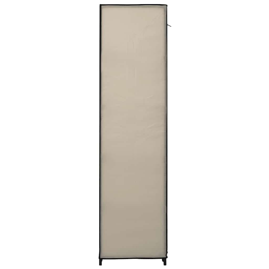 Kleiderschrank, faltbar, 110 x 45 x 175 cm, Stoff, cremefarben