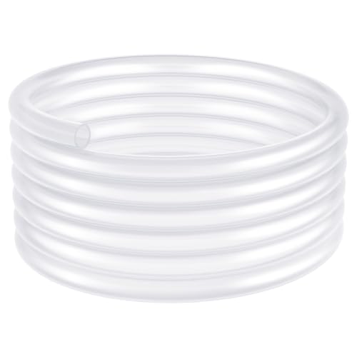 ANOMM tubo transparente de PVC, 8 mm de diámetro interior x 11 mm de diámetro exterior, manguera de 5 m de longitud, tubo flexible de plástico para transferencia de agua, aceite y aire