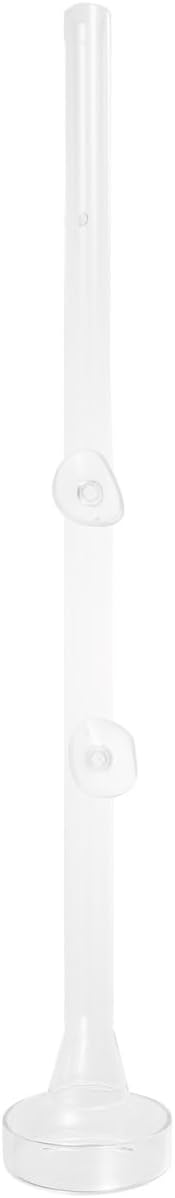 Mipcase Shrimp Feeding Tube and Dish Set : Clear Glass Aquarium Feeder Tube with Suction Cup for Shrimp and Tropical Fish, 17.91x2.36x2.36 Inch
