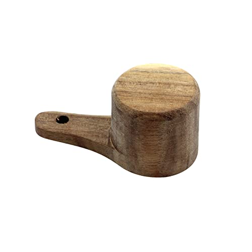 Vaso medidor de madera 1/4 taza miniatura 5