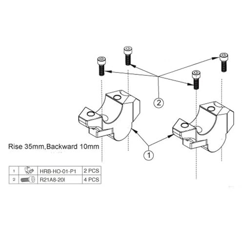 Extensor elevador para XADV 750 reduce fatiga al elevar manillar de motocicleta 4