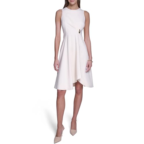 halston linen blend dress Halston Spaghetti Strap Midi Dress