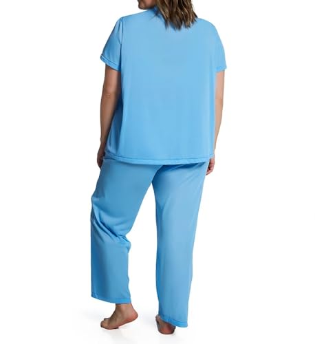 Image of Exquisite Form 90107 Women's Nylon Tricot Short Sleeve Matching Pajama Set