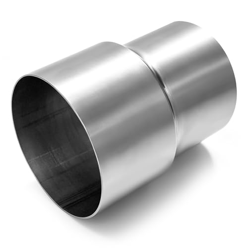 Exhaust Adapter Connector MONOKING 2.5 ID to 3 OD Exhaust Pipe Reducer 304 Stainless Steel 4 Overall Length
