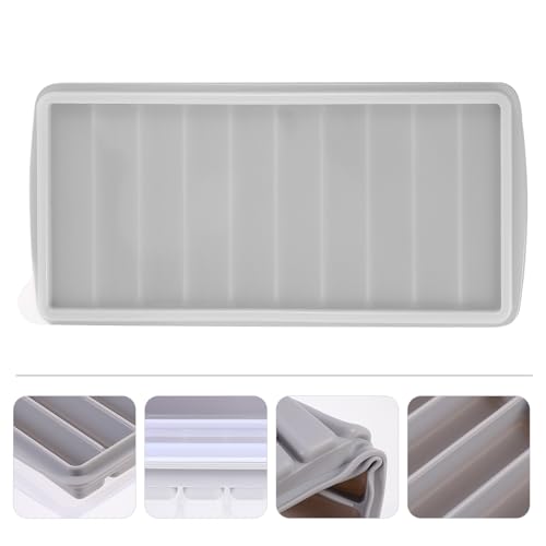 Molde de silicona para cubos de hielo 10 barras gris miniatura 6