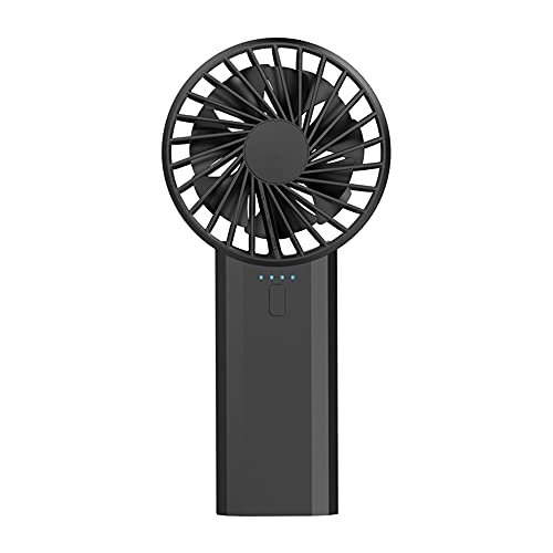 Portable Handheld Fan, Dual Blades Strong Wind Portable USB Rechargeable Fan, 2 IN 1 Mini Hand Fan with 10000mAh Rechargeable Battery Operated Fan with Power Bank,for Office Home Outdoor and Travel (Black) Portable Handheld Fan, Dual Blades Strong Wind Portable USB Rechargeable Fan, 2 IN 1 Mini Hand Fan with 10000mAh Rechargeable Battery Operated Fan with Power Bank,for Office Home Outdoor and Travel (Black)