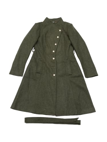 Image of Allegra K Pea Coats for Women Long Winter Stand Collar Belted Single Breasted Trench Coat 2025
