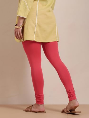 Image of TWIN BIRDS Tailored Cut and Classic Fit Super Stretchable Elastane Fabric Churidar Leggings for Women