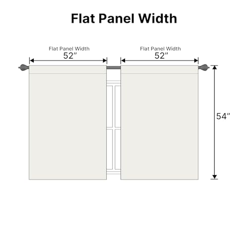 Image of H.VERSAILTEX Blackout Curtains Thermal Insulated Window Treatment Panels Room Darkening Blackout Drapes for Living Room Back Tab /Rod Pocket Bedroom Draperies, 52 x 54 Inch, Ivory /Cream