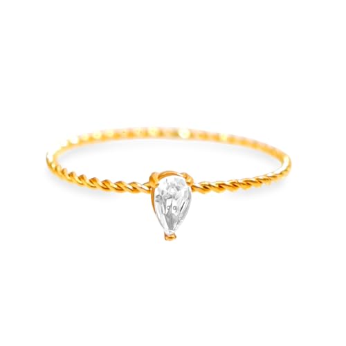 Image of Rubans Demi Fine Stainless Steel Finger Ring Minimal Gift for Women & Girls